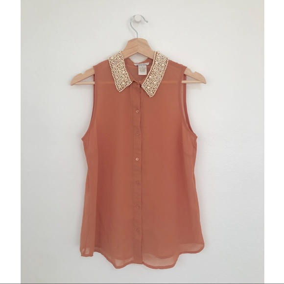 Tops - Women’s Mauve Sleeveless Button Down Blouse